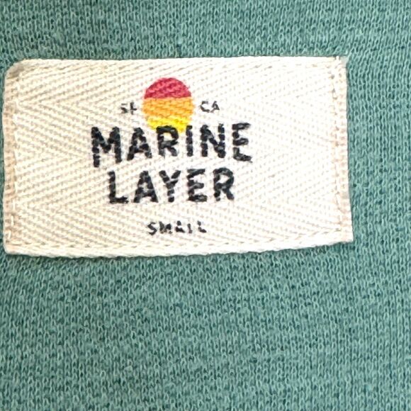 Marine Layer Portola Beach Hoodie Men’s Size Small Beryl Green - Picture 2 of 9